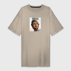Женская футболка-платье Nirvana Оуэн Уилсон пародия