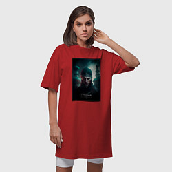 Футболка женская-платье Грозный персонаж города, цвет: красный — фото 2