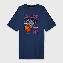 Футболка женская-платье LA Lakers Kobe, цвет: тёмно-синий