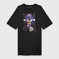 Женская футболка-платье Sonic is running