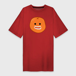 Женская футболка-платье Весёлый апельсин