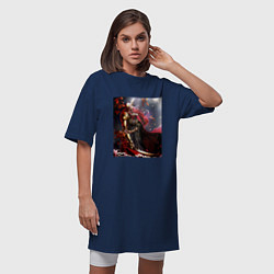 Футболка женская-платье Маления из Элден Ринг, цвет: тёмно-синий — фото 2