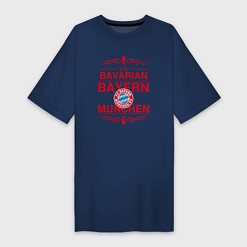 Женская футболка-платье Bavarian Bayern / Тёмно-синий – фото 1