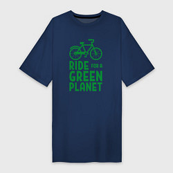 Женская футболка-платье Ride for a green planet