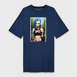 Женская футболка-платье Arcane League Of Legends JINX model