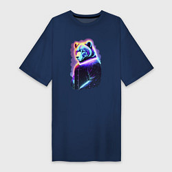 Женская футболка-платье Glowing bear - neural network