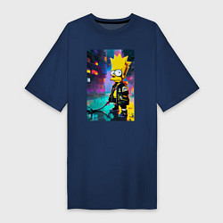 Женская футболка-платье Bart Simpson - urban fantasy