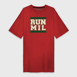 Футболка женская-платье Run Milwaukee Bucks, цвет: красный
