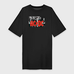 Женская футболка-платье AC DC metal
