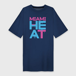 Футболка женская-платье Miami Heat style, цвет: тёмно-синий