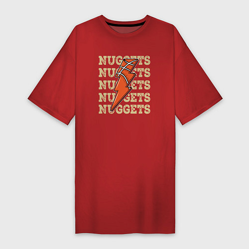 Женская футболка-платье Nuggets lightning / Красный – фото 1