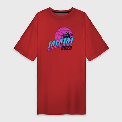 Женская футболка-платье Miami champions 2023