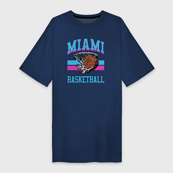 Футболка женская-платье Basket Miami, цвет: тёмно-синий