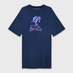Женская футболка-платье Барби и голубой леденец