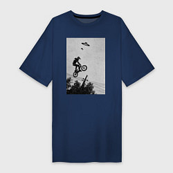 Футболка женская-платье UFO BMX, цвет: тёмно-синий