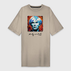 Футболка женская-платье Andy Warhol - celebrity, цвет: миндальный