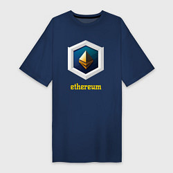 Женская футболка-платье Логотип Ethereum