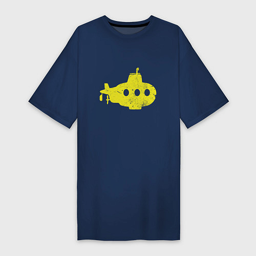 Женская футболка-платье Желтая подводная лодка / Тёмно-синий – фото 1