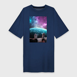 Женская футболка-платье Шаг в космосе
