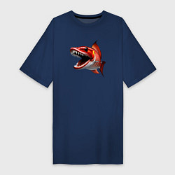 Женская футболка-платье Хищная рыбина