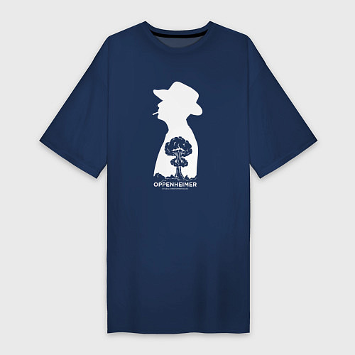 Женская футболка-платье Оппенгеймер / Тёмно-синий – фото 1