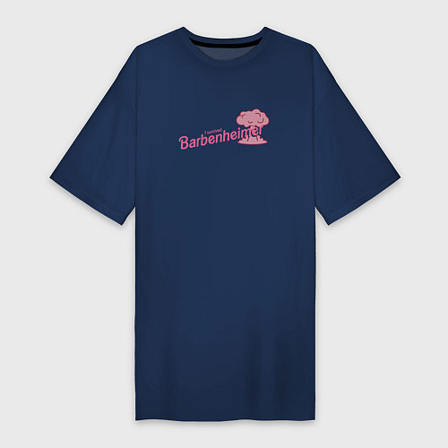 Женская футболка-платье Barbenheimer / Тёмно-синий – фото 1