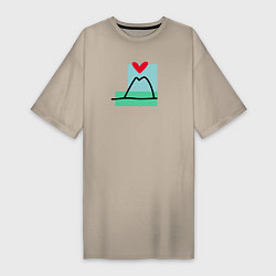Женская футболка-платье Люблю горы и море