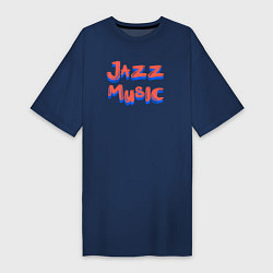 Женская футболка-платье Music jazz