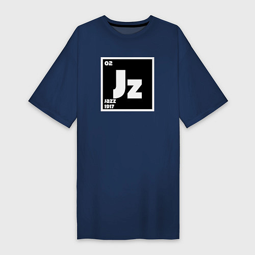 Женская футболка-платье Jazz 1917 / Тёмно-синий – фото 1