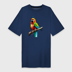 Женская футболка-платье Попугай какаду