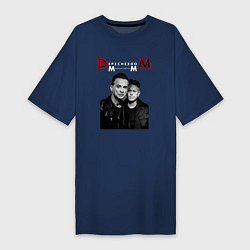 Футболка женская-платье Depeche Mode 2023 Memento Mori - Dave & Martin 09, цвет: тёмно-синий