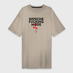 Женская футболка-платье Depeche Mode - Rose mode white