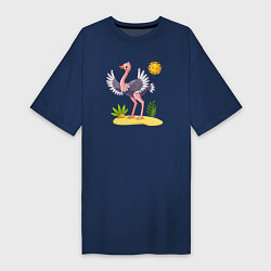 Женская футболка-платье Солнечный страус