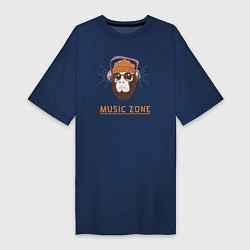 Женская футболка-платье Monkey music zone