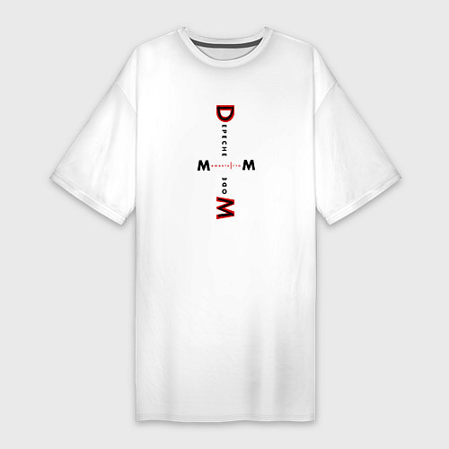 Женская футболка-платье Depeche Mode - Memento Mori Logo / Белый – фото 1