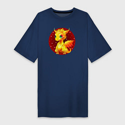 Женская футболка-платье Дракон знак зодиака