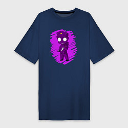 Женская футболка-платье Фиолетовый человек
