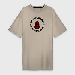 Женская футболка-платье Rocking around the christmas tree