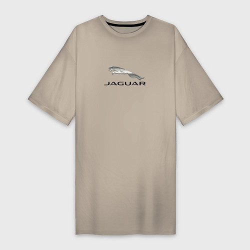 Женская футболка-платье Ягуар спорт кар / Миндальный – фото 1