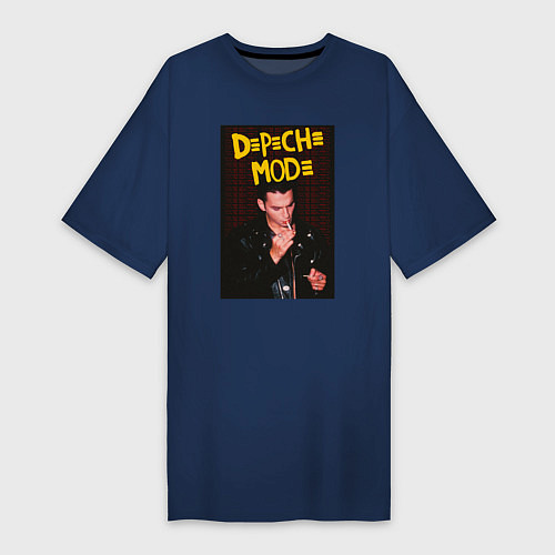 Женская футболка-платье Depeche Mode Dave / Тёмно-синий – фото 1