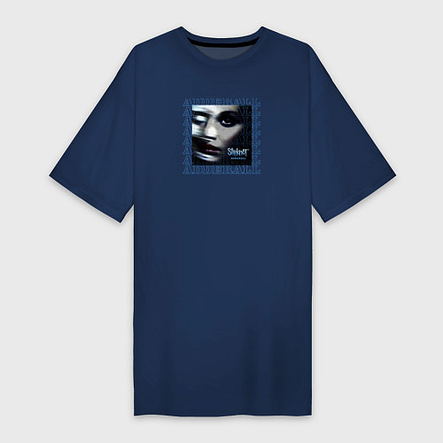 Женская футболка-платье Slipknot: Adderall / Тёмно-синий – фото 1