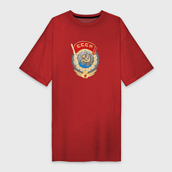Женская футболка-платье Ссср лого символика советов