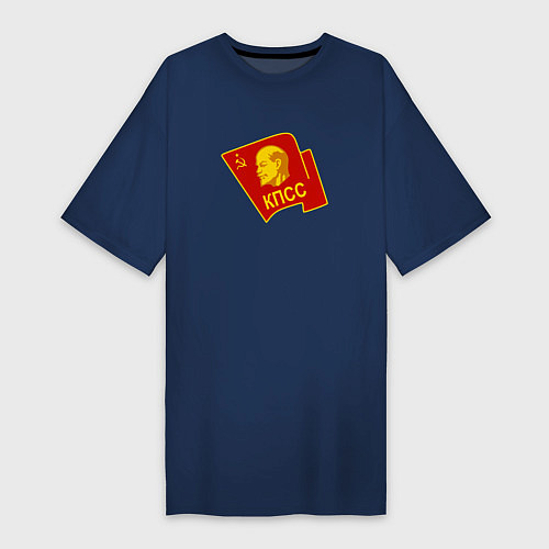 Женская футболка-платье КПСС / Тёмно-синий – фото 1