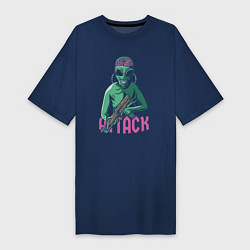 Женская футболка-платье Атака пришельцев