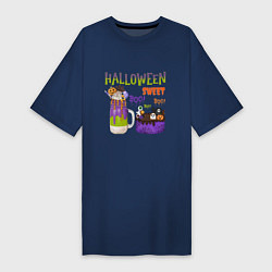 Женская футболка-платье Сладости на хеллоуин