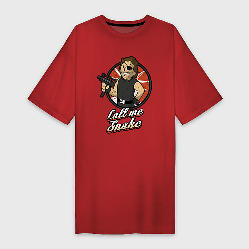 Женская футболка-платье Vault snake / Красный – фото 1