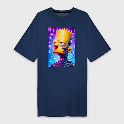 Женская футболка-платье Cyber Bart Simpson - ai art