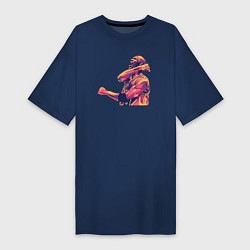 Футболка женская-платье Jordan wins, цвет: тёмно-синий