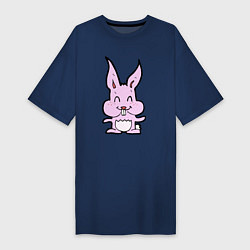 Женская футболка-платье Счастливый кролик