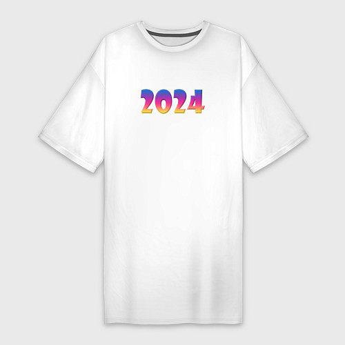 Женская футболка-платье 2024 / Белый – фото 1